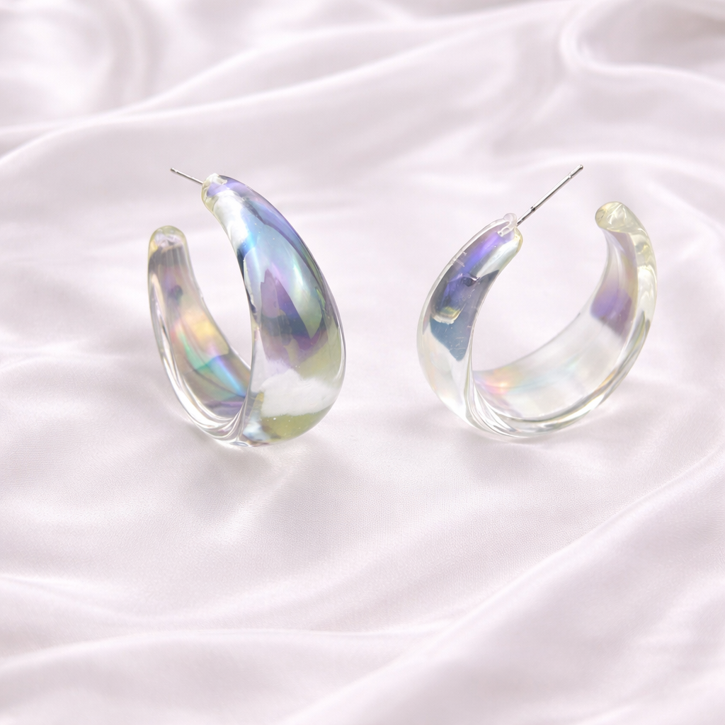HOLOGRAPHIC HOOPS EARRINGS
