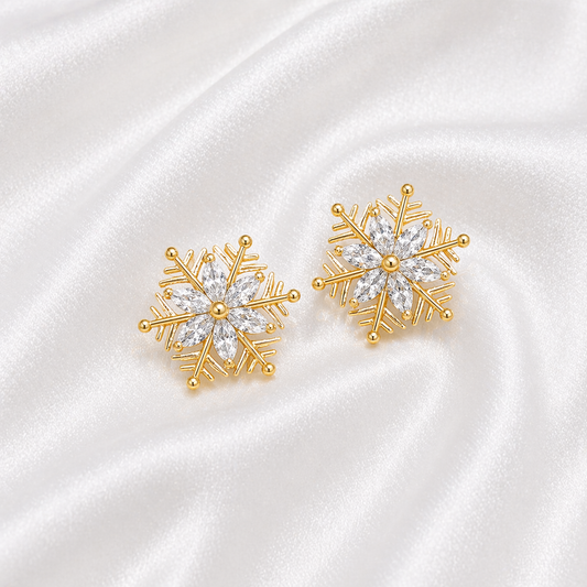 SNOWFLAKE ZIRCON EARRINGS