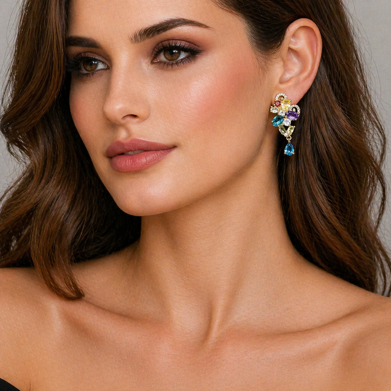 MULTICOLOR ZIRCON EARRINGS