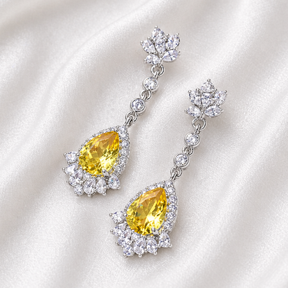 YELLOW ZIRCON EARRINGS