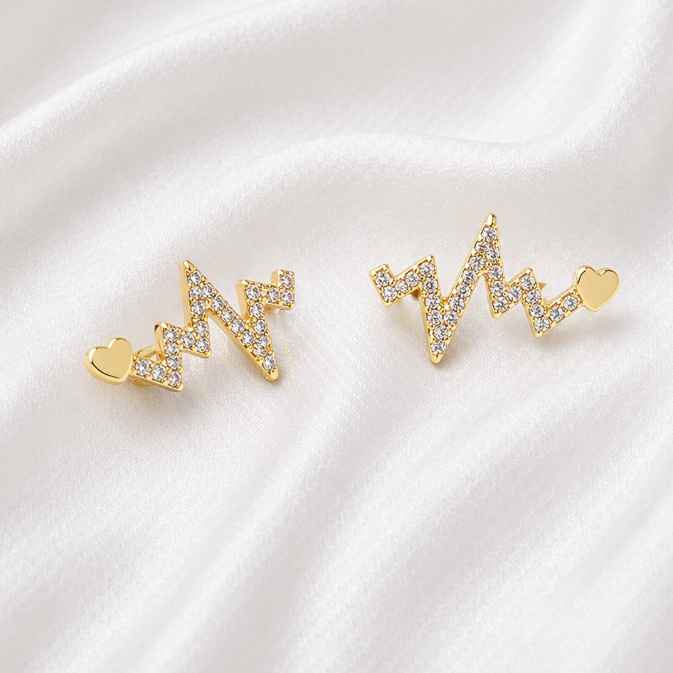 HEARTBEAT ZIRCON EARRINGS