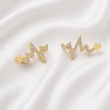 HEARTBEAT ZIRCON EARRINGS