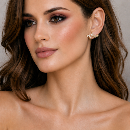 HEARTBEAT ZIRCON EARRINGS