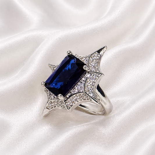 SAPPHIRE CRYSTAL ZIRCON RING