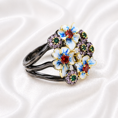 ANTIQUE EPOXY FLORAL RING