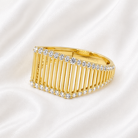 HOLLOW RIBBED RING