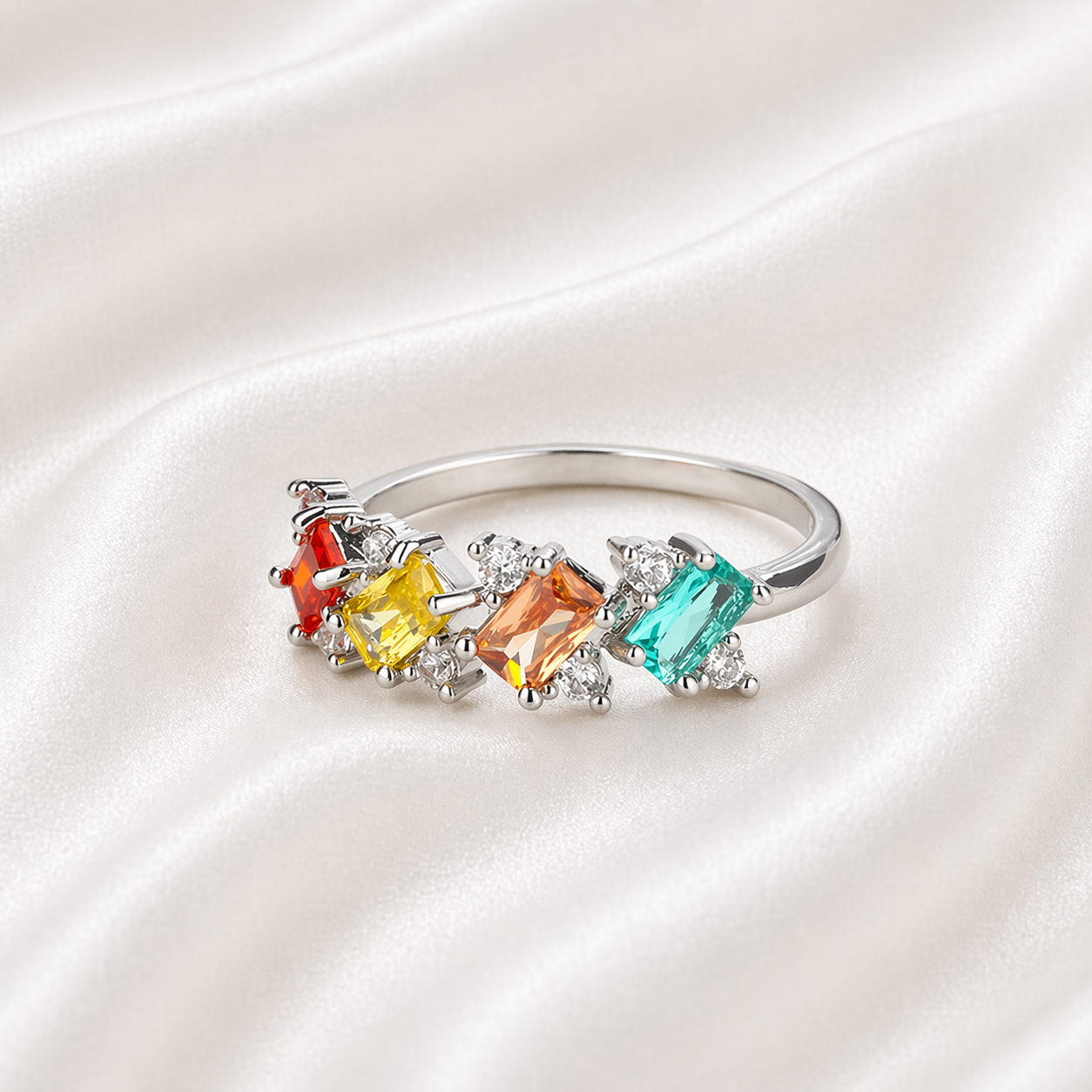 MULTI COLOR CRYSTAL RING