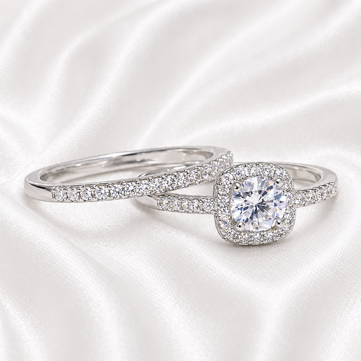 LOFTY PLATINUM PLATED ZIRCON RING