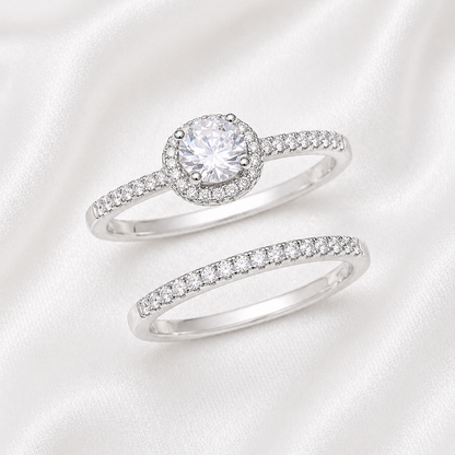 LOFTY PLATINUM PLATED ZIRCON RING