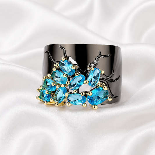 VINTAGE OCEAN BLUE RING