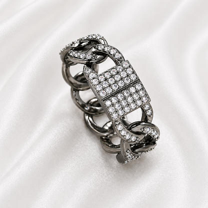 CUBAN LINKED RETRO RING