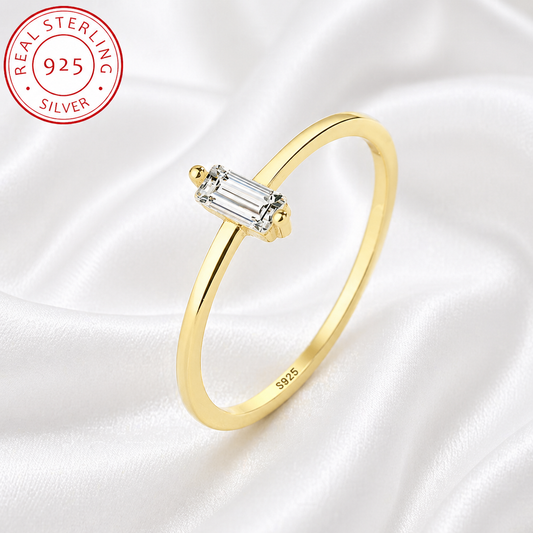 925 STERLING SILVER CUBIC RING