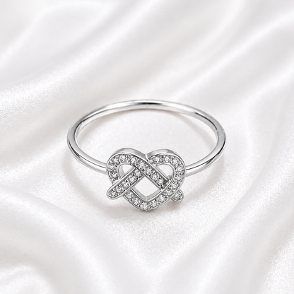925 STERLING SILVER TWISTED HEART RING