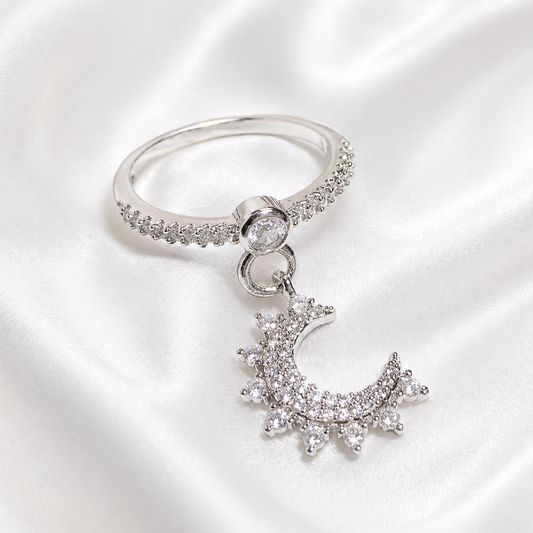 CRESCENT ZIRCON RING