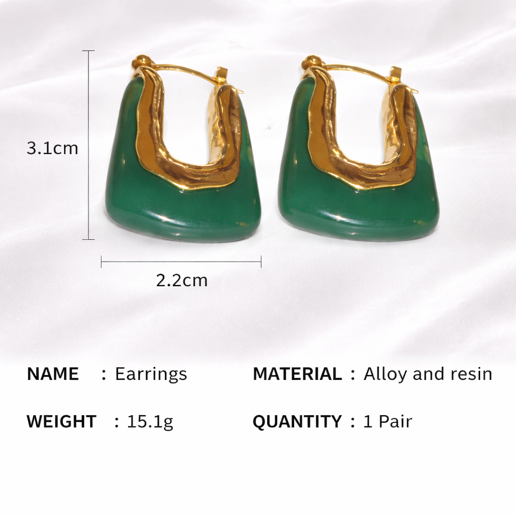 GREEN VINTAGE EARRINGS