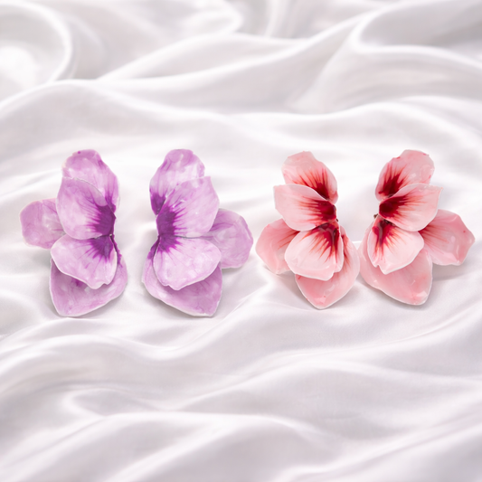 3D FLORAL PETAL EARRINGS