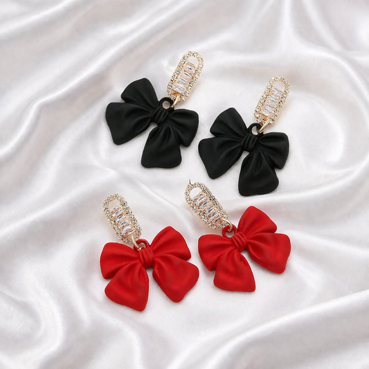 CRYSTAL BOWKNOT EARRINGS