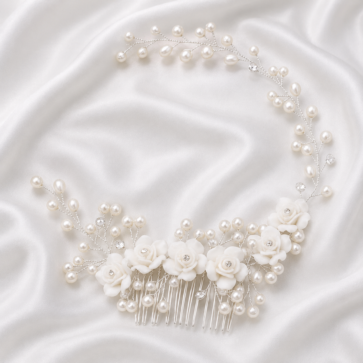 PEARL BRAID HAIR COMB