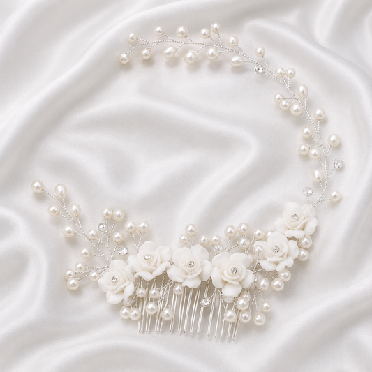 PEARL BRAID HAIR COMB