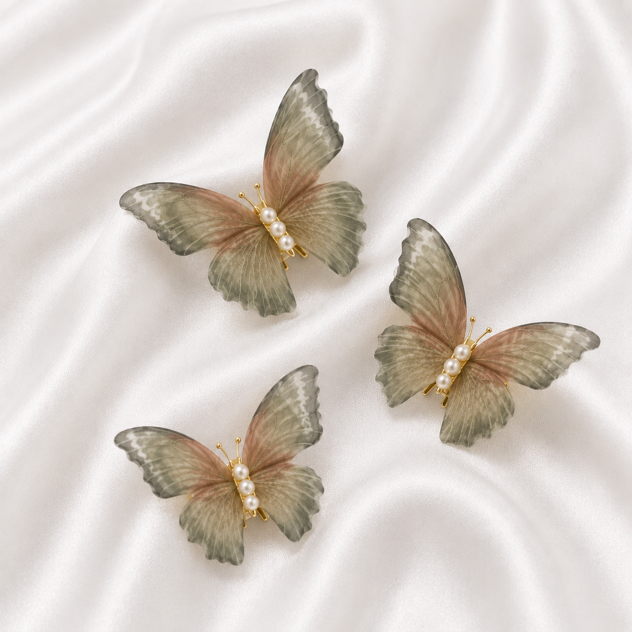 FLYING BUTTERFLY HAIR PINS (3pcs)