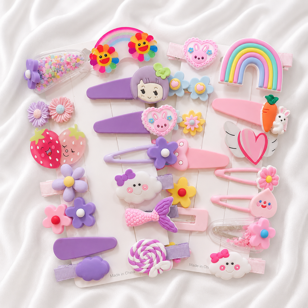RAINBOW HAIR PINS