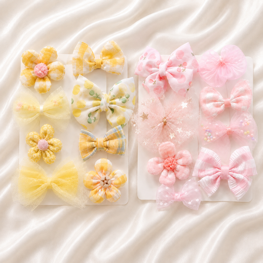 SWEET LACE BOW HAIR CLIPS