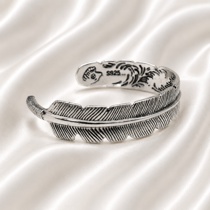 VINTAGE FEATHER CUFF BRACELET