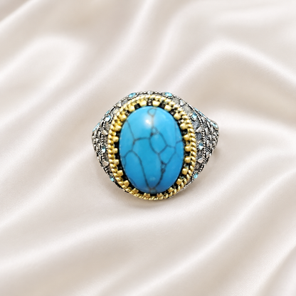ELECTROPLATED TURQUOISE RING