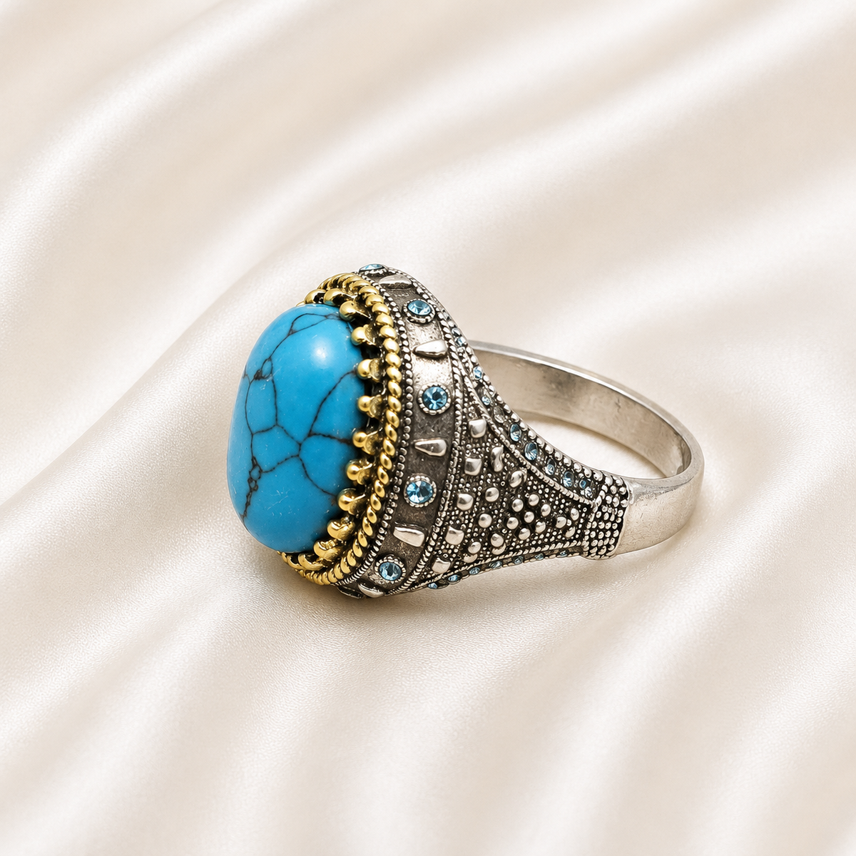 ELECTROPLATED TURQUOISE RING