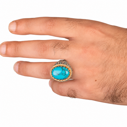 ELECTROPLATED TURQUOISE RING
