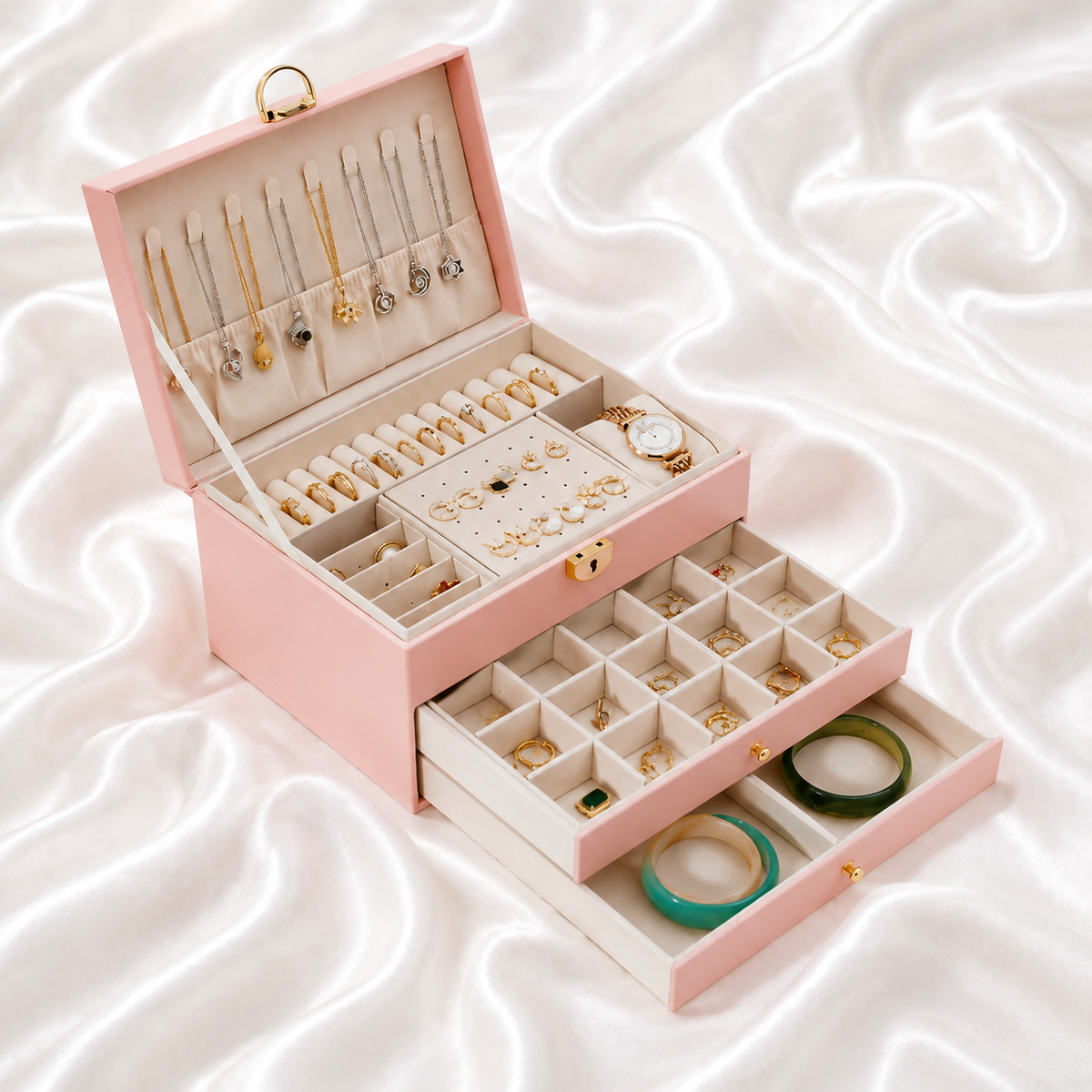 THREE LAYER JEWELRY BOX