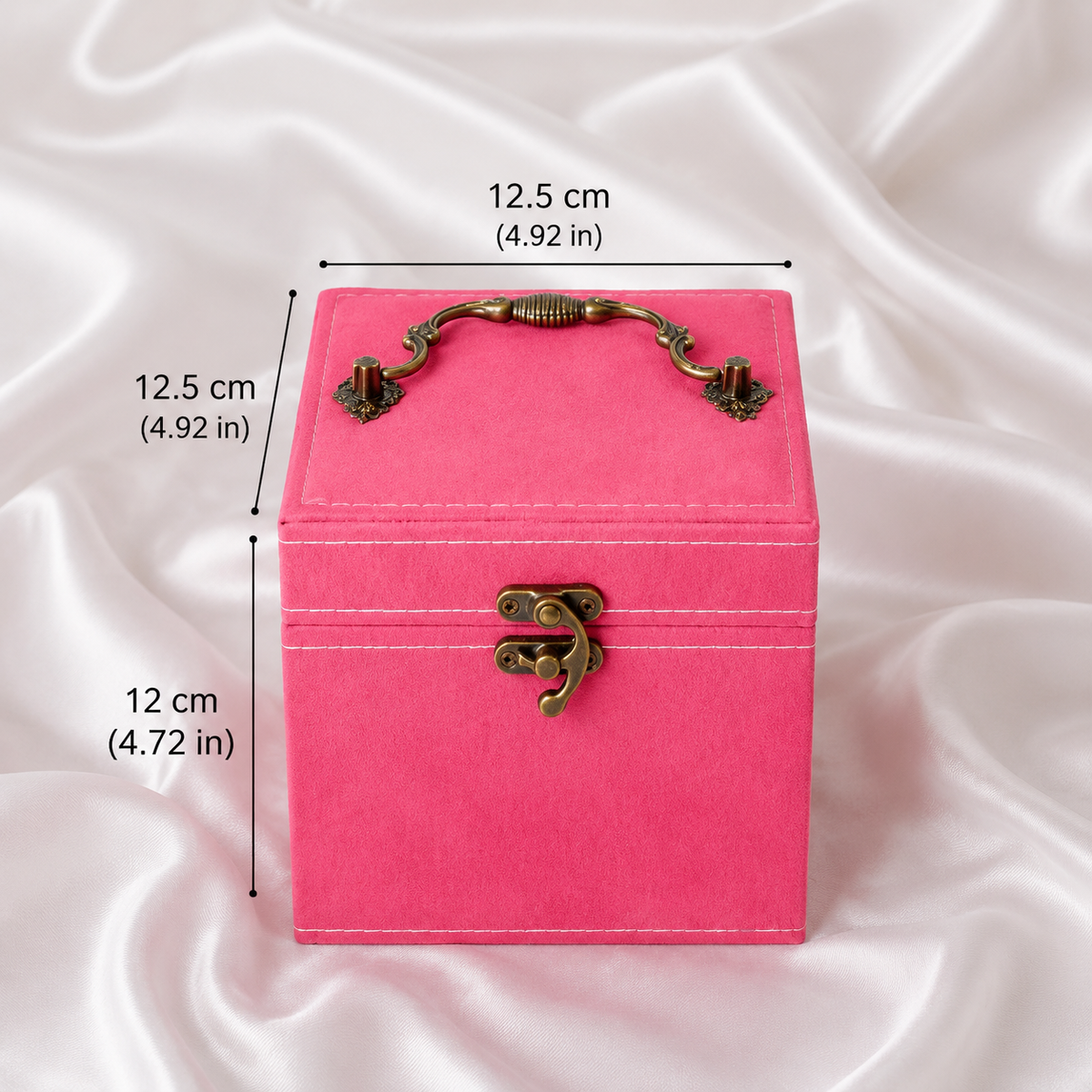THREE LAYER SUEDE JEWELRY BOX