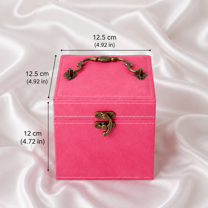 THREE LAYER SUEDE JEWELRY BOX