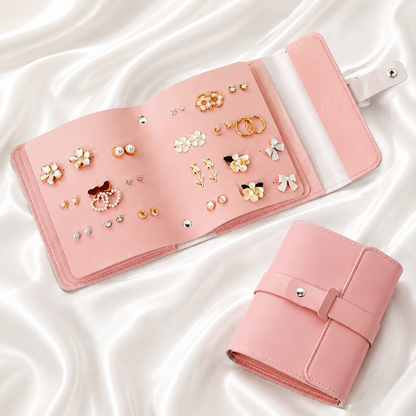 LEATHER BOOK JEWELRY ORGANIZER