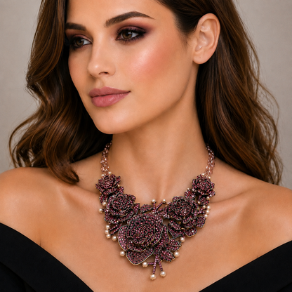 CERISE CRYSTAL NECKLACE
