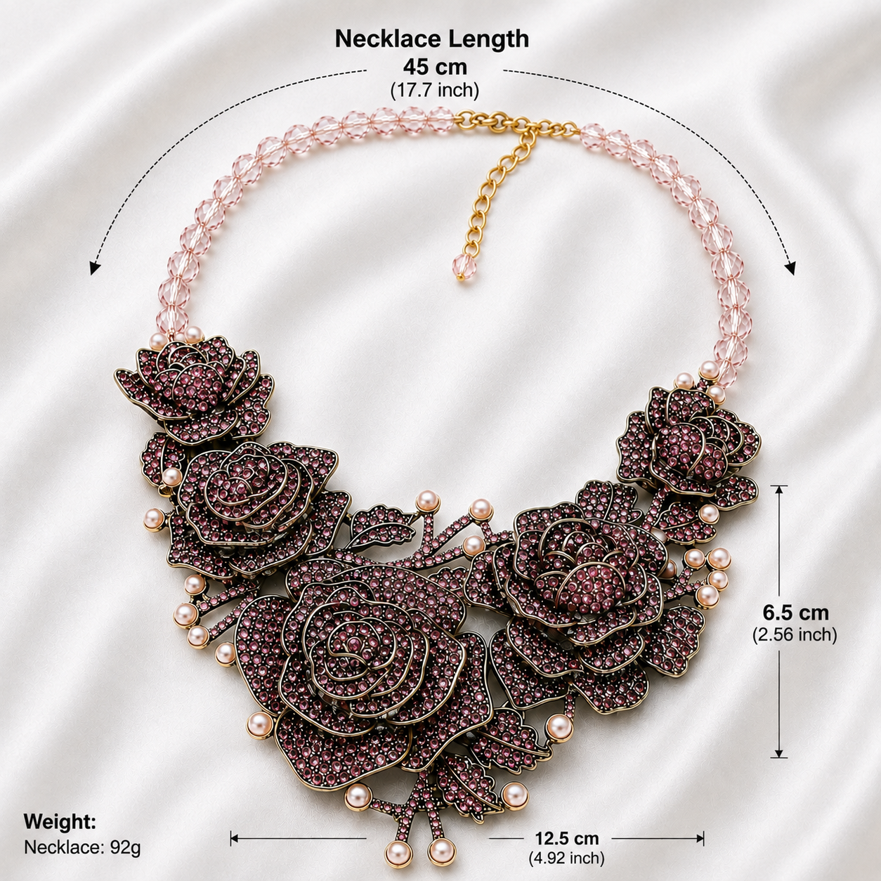 CERISE CRYSTAL NECKLACE