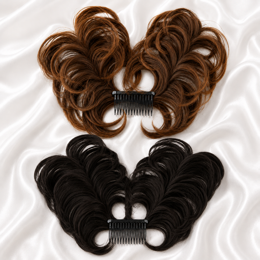 CURLY WAVY CLIP IN HAIR BUN