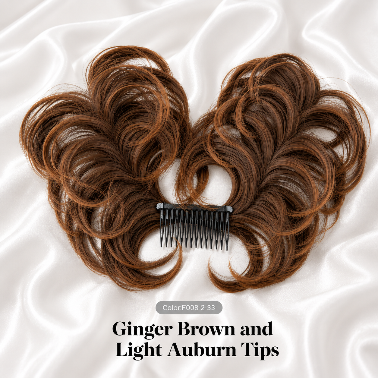 CURLY WAVY CLIP IN HAIR BUN