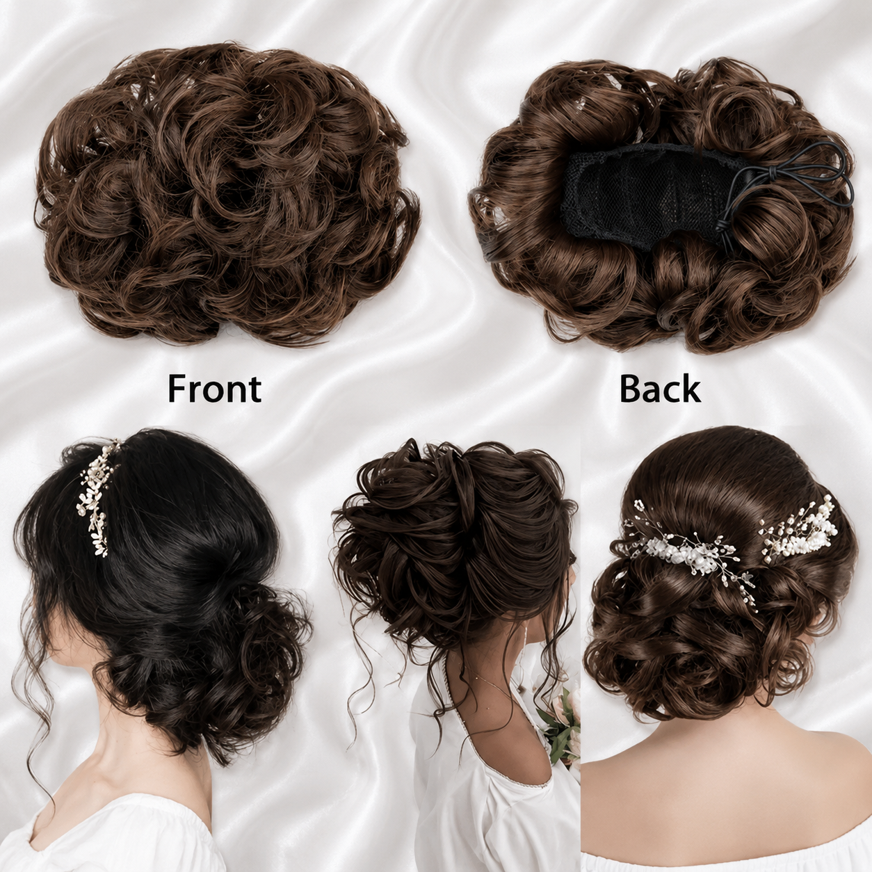 MESSY BUN WITH ELASTIC BAND