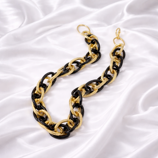 BLACK & GOLD CHUNKY CHAIN
