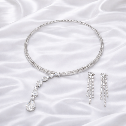 CRYSTAL DROP CHOKER SET