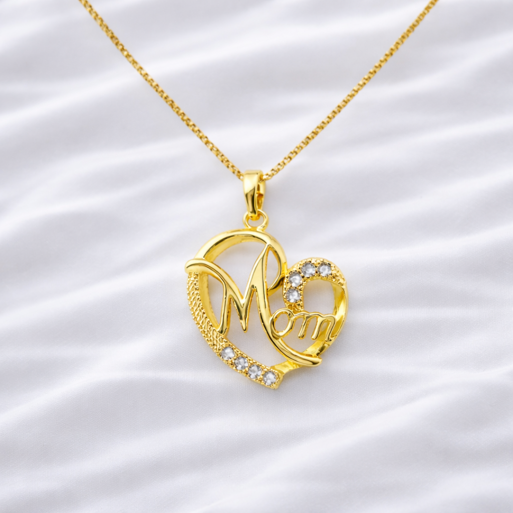 MOM GOLD HEART PENDANT
