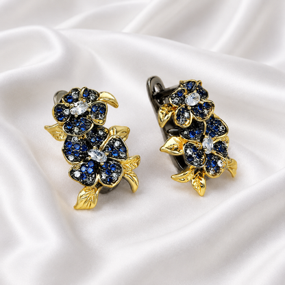 BLUE HUE ZIRCON FLOWER SET