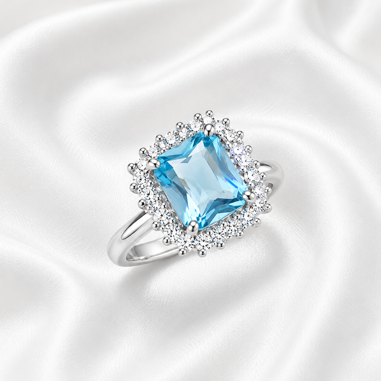 OCEAN BLUE ZIRCON RING
