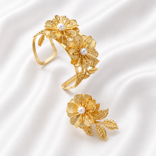 BLOOMY BRACELET AND RING