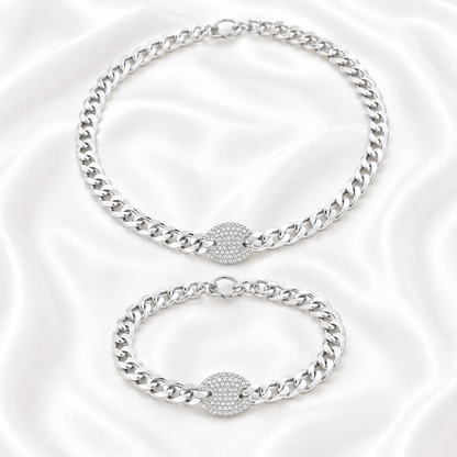 CHEVRON PENDANT AND BRACELET