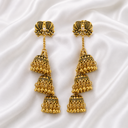 VINTAGE LONG TASSELS EARRINGS