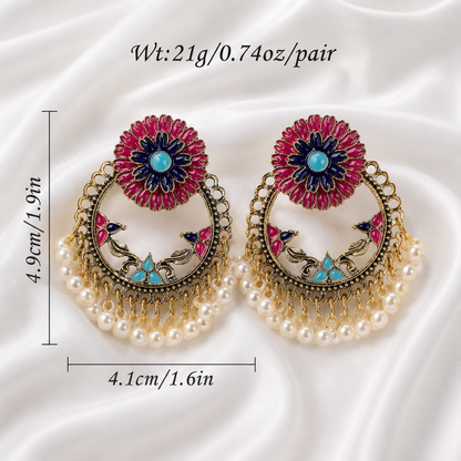 INDAIN ROUND FLOWER EARRINGS