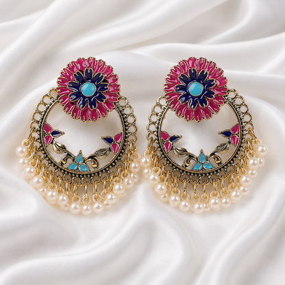 INDAIN ROUND FLOWER EARRINGS