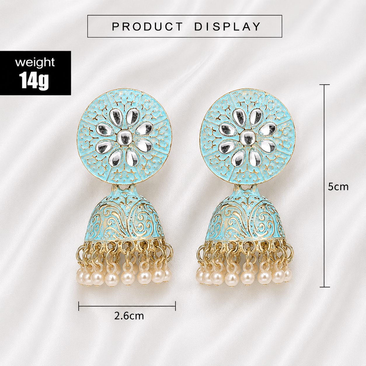 BOHO CARVED JHUMKA EARRINGS